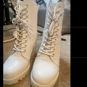 Cream White Platform Heels